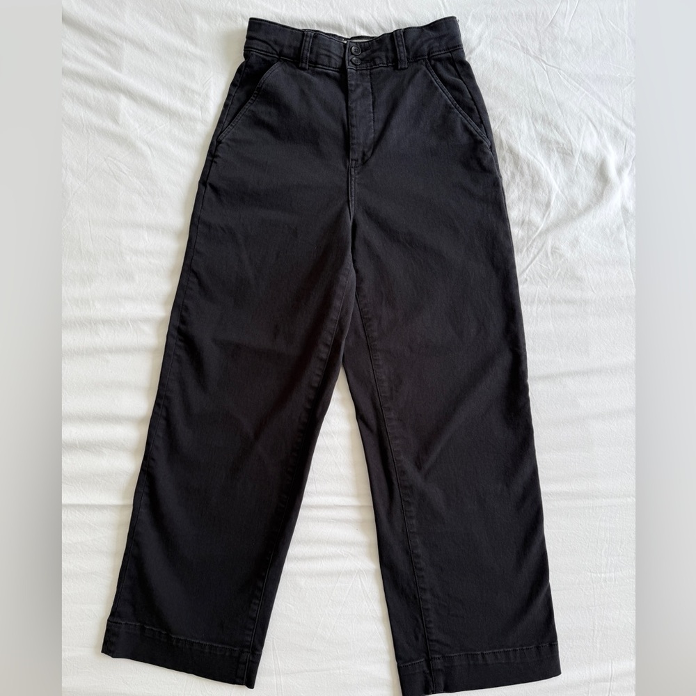 Everlane Black Organic Wide-Leg Pants